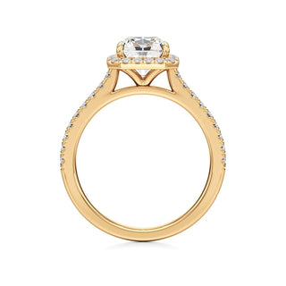 Marisol Round Halo with Diamond Band