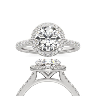 Marisol Round Halo with Diamond Band