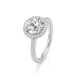 Marisol Round Halo with Diamond Band