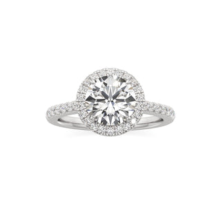 Marisol Round Halo with Diamond Band