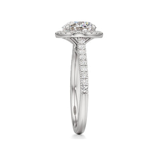 Marisol Round Halo with Diamond Band