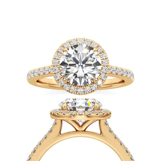 Marisol Round Halo with Diamond Band