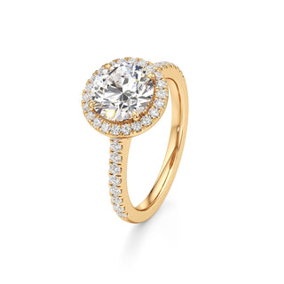 Marisol Round Halo with Diamond Band