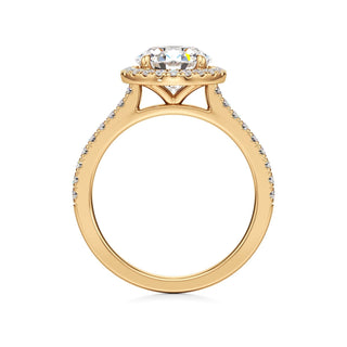 Marisol Round Halo with Diamond Band