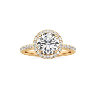 Marisol Round Halo with Diamond Band