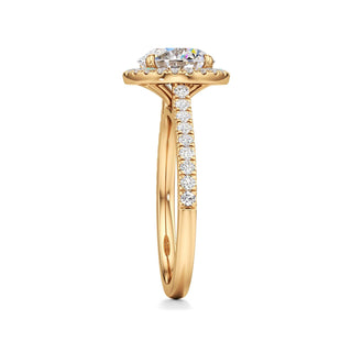 Marisol Round Halo with Diamond Band