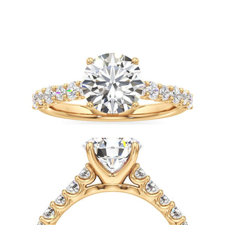 Mavis Round Shared Prong Diamond Band