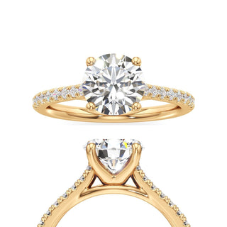 Nyla Round Pave Band Cathedral