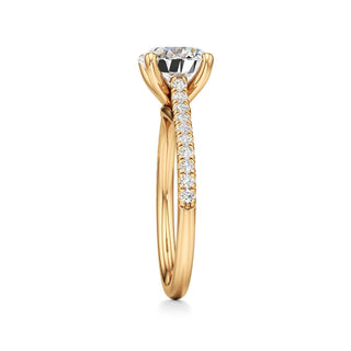 Nyla Round Pave Band Cathedral