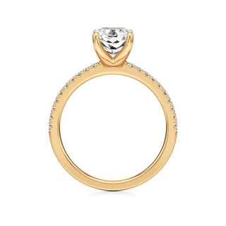Orla Round Pave Band Solitaire