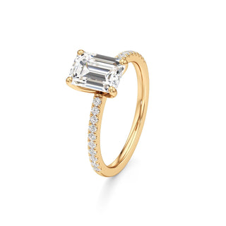 Orla Round Pave Band Solitaire