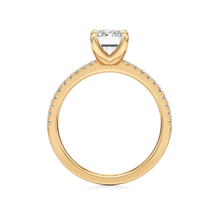 Orla Round Pave Band Solitaire