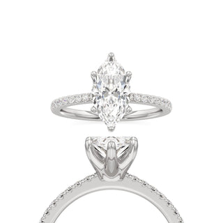Orla Round Pave Band Solitaire
