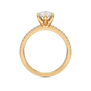 Orla Round Pave Band Solitaire