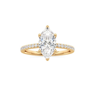 Orla Round Pave Band Solitaire