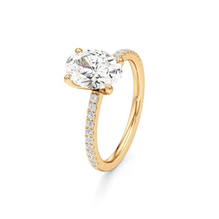 Orla Round Pave Band Solitaire