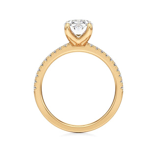 Orla Round Pave Band Solitaire