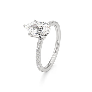 Orla Round Pave Band Solitaire