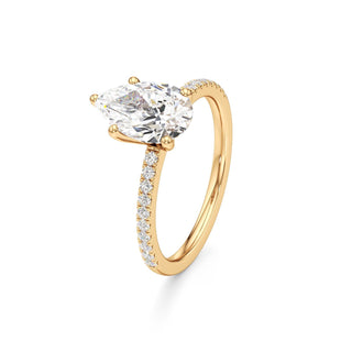 Orla Round Pave Band Solitaire