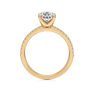 Orla Round Pave Band Solitaire