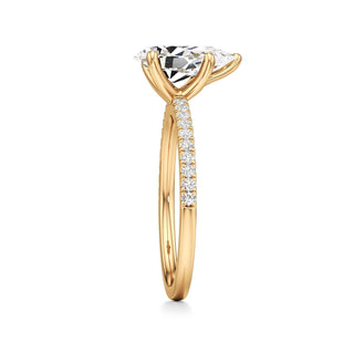 Orla Round Pave Band Solitaire