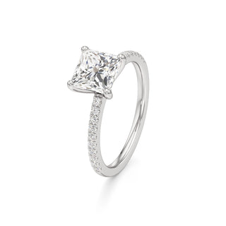 Orla Round Pave Band Solitaire