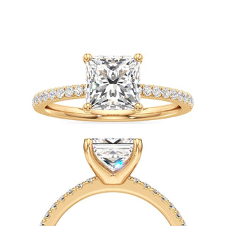 Orla Round Pave Band Solitaire