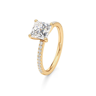 Orla Round Pave Band Solitaire