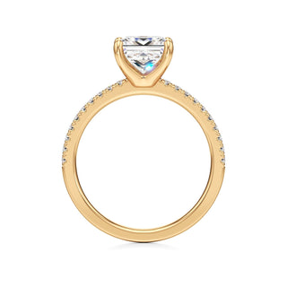 Orla Round Pave Band Solitaire