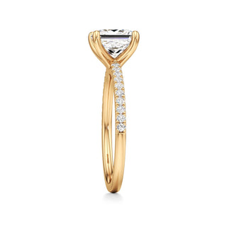Orla Round Pave Band Solitaire