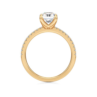 Orla Round Pave Band Solitaire