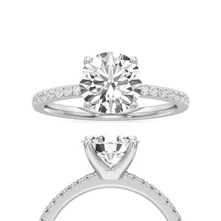 Orla Round Pave Band Solitaire