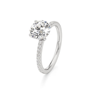 Orla Round Pave Band Solitaire