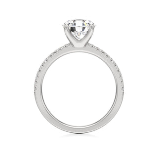 Orla Round Pave Band Solitaire
