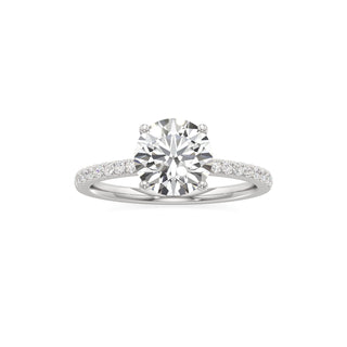 Orla Round Pave Band Solitaire
