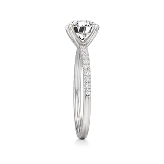 Orla Round Pave Band Solitaire