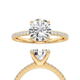 Orla Round Pave Band Solitaire