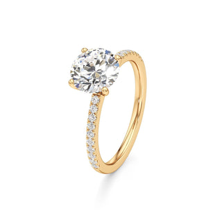 Orla Round Pave Band Solitaire