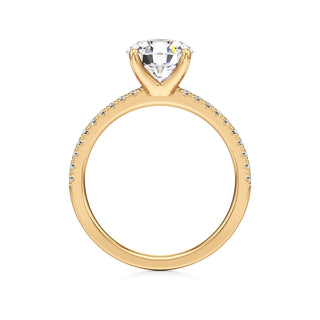 Orla Round Pave Band Solitaire