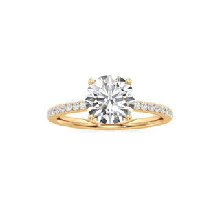 Orla Round Pave Band Solitaire