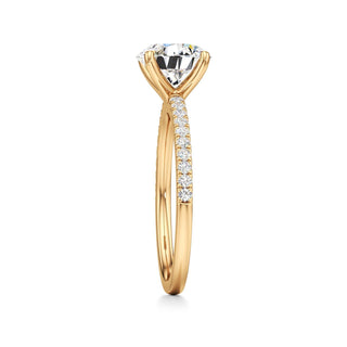Orla Round Pave Band Solitaire