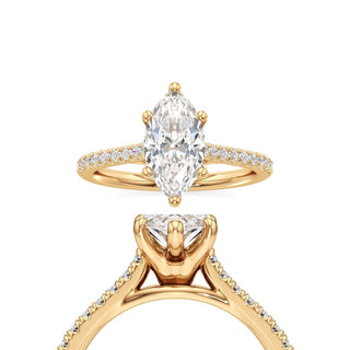 Orly Round Six Prong Pave Cathedral