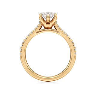 Orly Round Six Prong Pave Cathedral