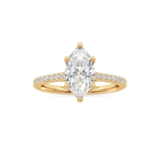 Orly Round Six Prong Pave Cathedral