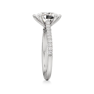 Orly Round Six Prong Pave Cathedral