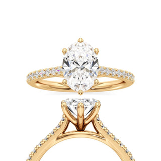 Orly Round Six Prong Pave Cathedral