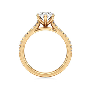 Orly Round Six Prong Pave Cathedral