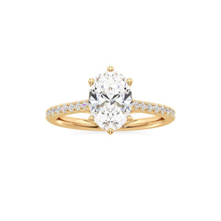 Orly Round Six Prong Pave Cathedral