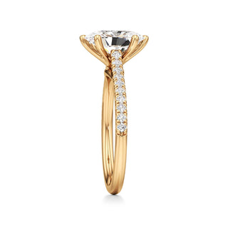 Orly Round Six Prong Pave Cathedral