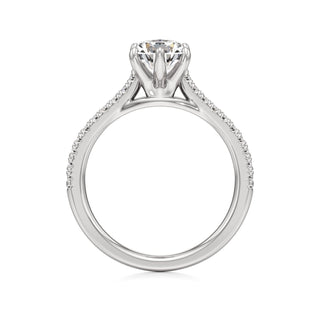Orly Round Six Prong Pave Cathedral